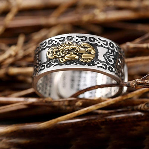 Pixiu Feng Shui Lucky, Wealth & Protection Ring