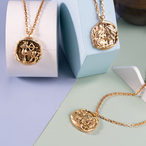 Cancer - Vintage Gold Zodiac Necklace